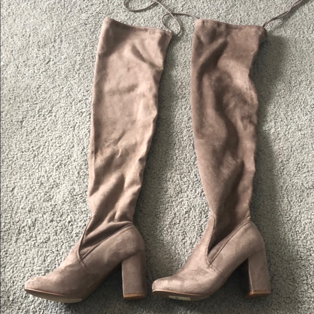 Chinese Laundry Thigh High Taupe boots